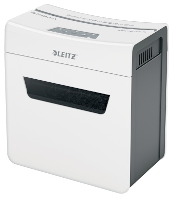Шредер Leitz IQ Protect Premium 6X белый (секр.P-4) фрагменты 6лист. 10лтр. скрепки скобы
