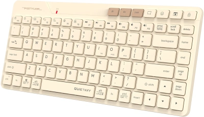 Клавиатура A4Tech FBK26C AS бежевый USB беспроводная BT/Radio slim Multimedia