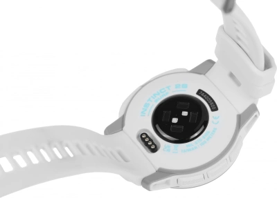 Смарт-часы Garmin Instinct 2s Solar 40мм 1.2" AMOLED корп.черный/белый рем.белый (010-02564-03)