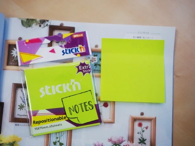 Блок самоклеящийся бумажный Stick`n 27097 76x76мм 45лист. зеленый неон 1цв.в упак. усиленный клей