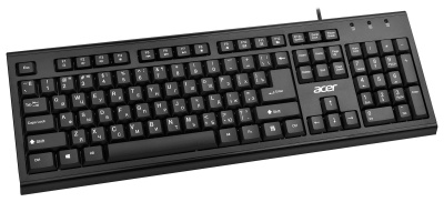 Клавиатура Acer OKW120 черный USB Multimedia (ZL.KBDEE.006) кабель 1.8м