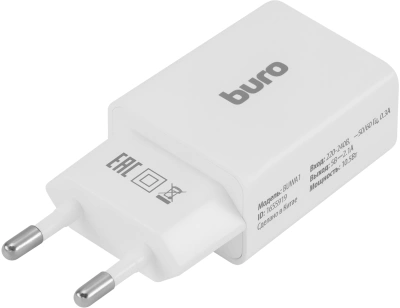 Сетевое зар./устр. Buro BUWA1 10.5W 2.1A USB-A универсальное белый (BUWA10S100WH)