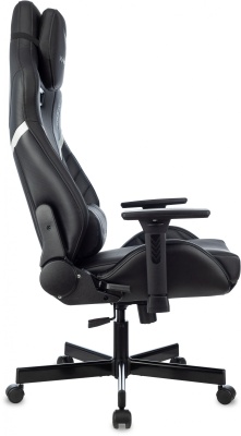 Кресло игровое Knight Thunder 5X черный экокожа с подголов. крестов. металл