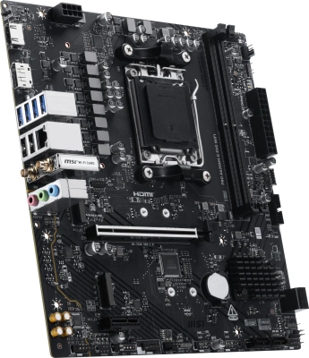 Материнская плата MSI PRO A620AM-G EVO WIFI Socket AM5 AMD A620A 2xDDR5 mATX AC`97 8ch(7.1) 2.5Gg RAID+VGA+HDMI+DP