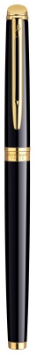 Ручка роллер Waterman Hemisphere (S0920650) Mars Black GT F черн. черн. подар.кор.