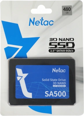 Накопитель SSD Netac SATA-III 480GB NT01SA500-480-S3X SA500 2.5"