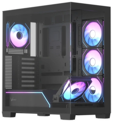Корпус Formula Crystal Z8G Floe черный без БП ATX 3x120mm 3x140mm 2xUSB3.0 audio bott PSU