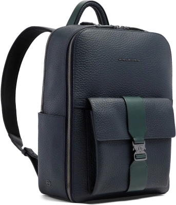 Рюкзак Piquadro Materia CA7263W151/BLUVE синий/зеленый натур.кожа
