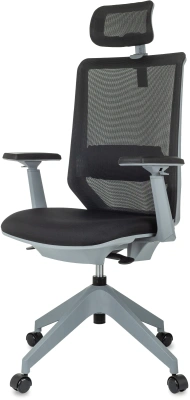 Кресло эргономичное Бюрократ MC-G611NL-H черный Elastic-102 с подголов. крестов.4-луч. пластик пластик серый