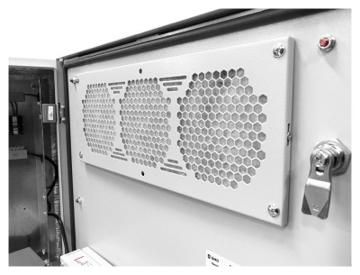 Шкаф коммутационный ЦМО (ШТВ-Н-12.6.5-4ААА-Т1) настенный 12U 600x530мм пер.дв.металл несъемн.бок.пан. 150кг серый 120град. уличный всепогодный с вентилятором с нагревателем укомплектованный