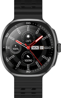 Смарт-часы Tecno Watch Neo 1.43" AMOLED корп.черный рем.черный/оранжевый разм.брасл.:130-210мм (WN01)