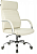 Кресло руководителя Бюрократ T-8010SL слоновая кость экокожа крестов. металл хром