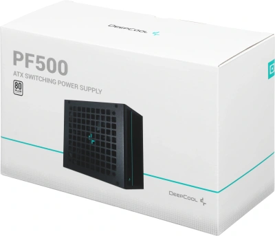 Блок питания Deepcool ATX 500W PF500 80+ white (20+4pin) APFC 120mm fan 6xSATA RTL