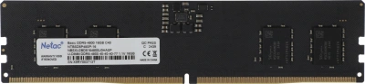 Память DDR5 16GB 4800MHz Netac NTBSD5P48SP-16 Basic RTL Gaming PC5-38400 CL40 DIMM UDIMM 288-pin 1.1В Intel single rank Ret