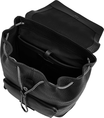 Рюкзак мужской The Bridge Manfredi 064736QQ/7R черный натур.кожа