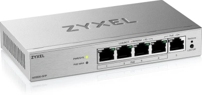 Коммутатор Zyxel GS1200-5HPV3-EU0101F (L2) 5x1Гбит/с 4PoE+ 68W управляемый