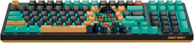 Клавиатура A4Tech AT98 Renegade черный/зеленый USB for gamer LED (AT98) кабель 1.8м