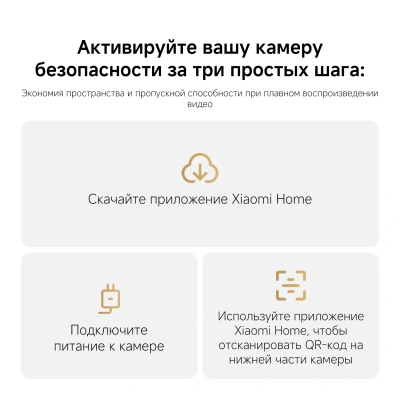 Камера видеонаблюдения IP Xiaomi C201 Wi-Fi 3.3-3.3мм цв. корп.:белый (BHR08NBGL)