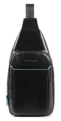 Рюкзак слинг мужской Piquadro Blue Square CA4827B2/N черный натур.кожа