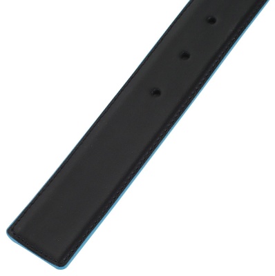 Ремень мужской Piquadro Blue Square CU2619B2/NBLU2 регулир. 127х3.5см черный/темно-синий натур.кожа