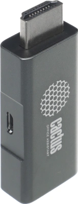 Переходник аудио-видео Cactus CS-HDMI-DP-ADR HDMI (m)/DisplayPort (f) позолоч.конт. серый