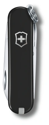 Нож перочинный Victorinox Classic SD Dark Illusion (0.6223.3G) 58мм 7функц. черный подар.коробка