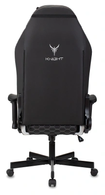 Кресло игровое Knight Neon черный/серебряный соты экокожа с подголов. крестов. металл