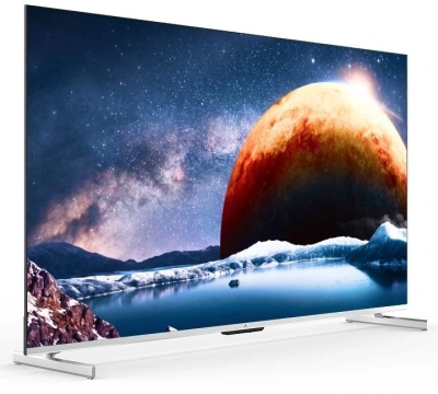Телевизор QLED Digma Pro 65" Mini LED 65Q Google TV Frameless серебристый/серебристый 4K Ultra HD 144Hz MEMC DVB-T DVB-T2 DVB-C DVB-S DVB-S2 USB WiFi Smart TV