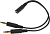 Адаптер аудио A4Tech AD-4P Jack 3.5 (f)/2xJack 3.5 (m) 0.2м. черный