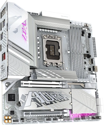 Материнская плата Gigabyte Z890M AORUS ELITE WIFI7 ICE Soc-1851 Intel Z890 4xDDR5 mATX AC`97 8ch(7.1) 2.5Gg RAID+DP