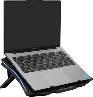 Подставка для ноутбука Digma D-NCP180-2x110RGB 18" 410x280x34мм 20дБ 2xUSB 2x 110ммFAN 700г Fan-control пластик ABS черный