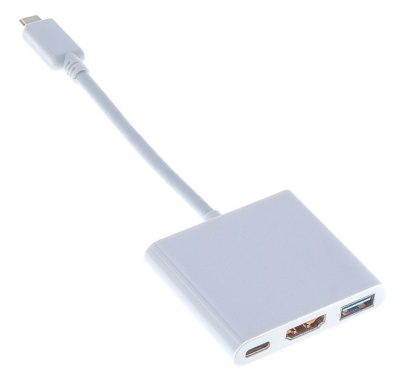 Переходник Buro USB Type-C (m) HDMI (f) USB 3.0 A(f) USB Type-C (f) (BHP RET TPC-HDM) белый