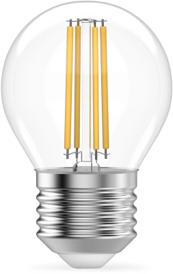 Лампа филам. Gauss Filament 12Вт цок.:E27 шар 220B св.свеч.бел.теп. (упак.:10шт) (52212)