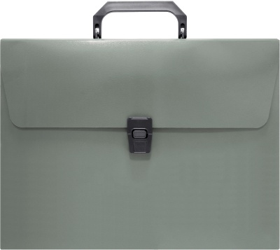 Портфель Бюрократ -BPP01GREY 1 отдел. A4 пластик 0.7мм серый