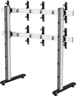 Стойка для телевизора Cactus CS-FS-TV4-PRO черный 45"-55" макс.50кг напольный мобильный