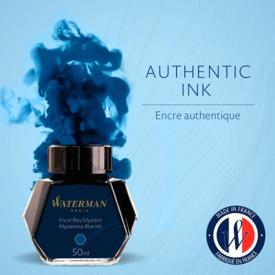 Флакон с чернилами Waterman (S0110790) Mysterious Blue чернила 50мл для ручек перьевых
