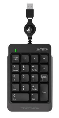 Числовой блок A4Tech FK13 серый USB slim для ноутбука (FK13 USB ( GREY)) кабель 0.7м