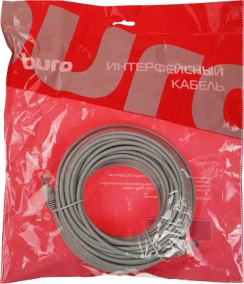 Патч-корд Buro UTP-5E-20M-G-LSZH 1Гбит/с UTP 4 пары cat.5E 20м серый RJ-45 (m)-RJ-45 (m)