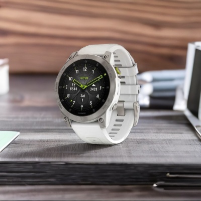 Смарт-часы Garmin Epix Gen 2 Sapphire 33.02мм 1.3" AMOLED корп.титан рем.белый (010-02582-21)