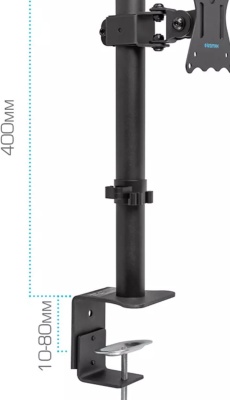 Кронштейн для мониторов Kromax CASPER-505 черный 10"-34" макс.10кг настольный поворот и наклон