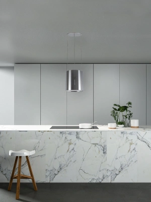 Вытяжка каминная MBS Petunia 350 Island Inox нержавеющая сталь управление: кнопочное (1 мотор)