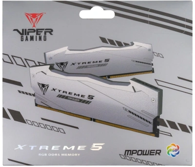 Память DDR5 2x16GB 6000MHz Patriot PVXR532G60C30KM Viper Xtreme 5 RGB RTL Gaming PC5-48000 CL30 DIMM UDIMM 288-pin 1.35В с радиатором Ret