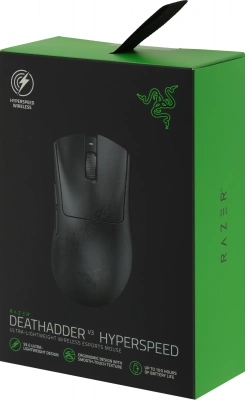 Мышь Razer DeathAdder V3 HyperSpeed черный оптическая 6400dpi беспров. USB 6but (RZ01-05140100-R3G1)