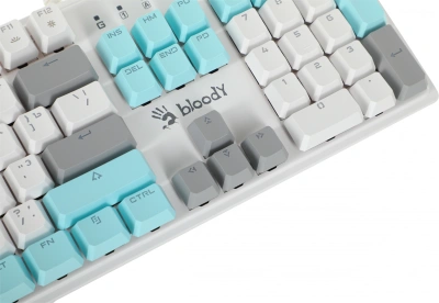 Клавиатура A4Tech S510N механическая белый USB for gamer LED (S510N (ICY WHITE )) кабель 1.8м