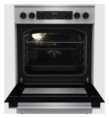 Плита Электрическая Gorenje GECS6C70XC нержавеющая сталь стеклокерамика (без крышки)