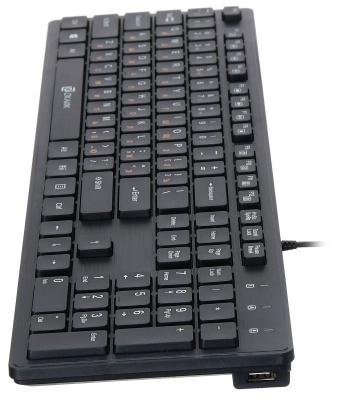 Клавиатура Оклик 520M2U черный/черный USB slim Multimedia (1061587) кабель 1.6м