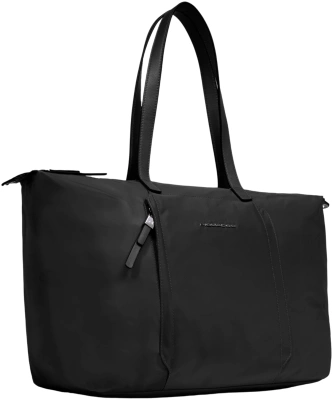 Сумка женская Piquadro Lyra BD6723W92T/N с отделением для ноутбука 15.6" черная ткань/натур.кожа