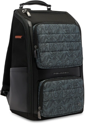 Рюкзак мужской Piquadro Oberon CA7278W150/BLUS темно-синий нейлон/натур.кожа