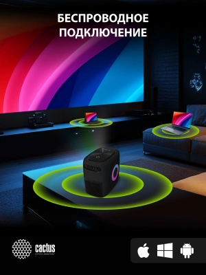 Проектор Cactus CS-PRH.01B.WUXGA-A 2LCD 36000Lm LS 1400Lm ANSI (1920x1080) 4000:1 ресурс лампы:50000часов 2xUSB typeA 2xHDMI 4кг