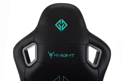 Кресло игровое Knight Titgame черный экокожа с подголов. крестов. пластик